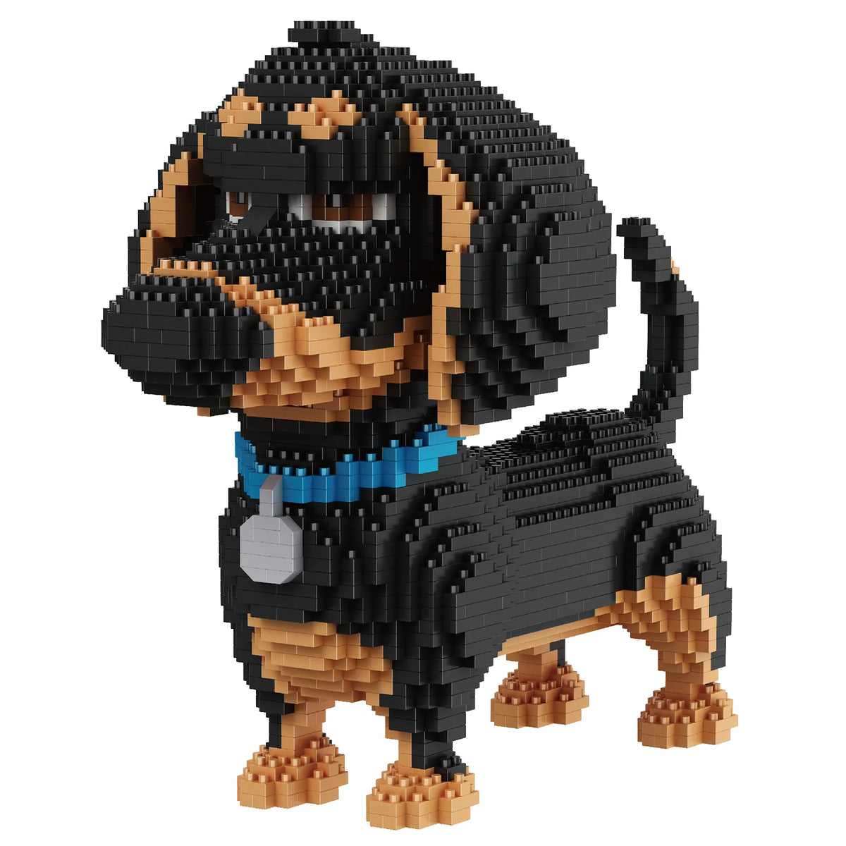 Productfoto van de Balody miniblocks grote zwart-bruine teckel