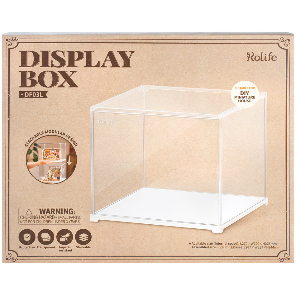 Robotime Dust Cover / Display Case (binnenmaten L:270mm*B:220mm*H:225mm) DF03L