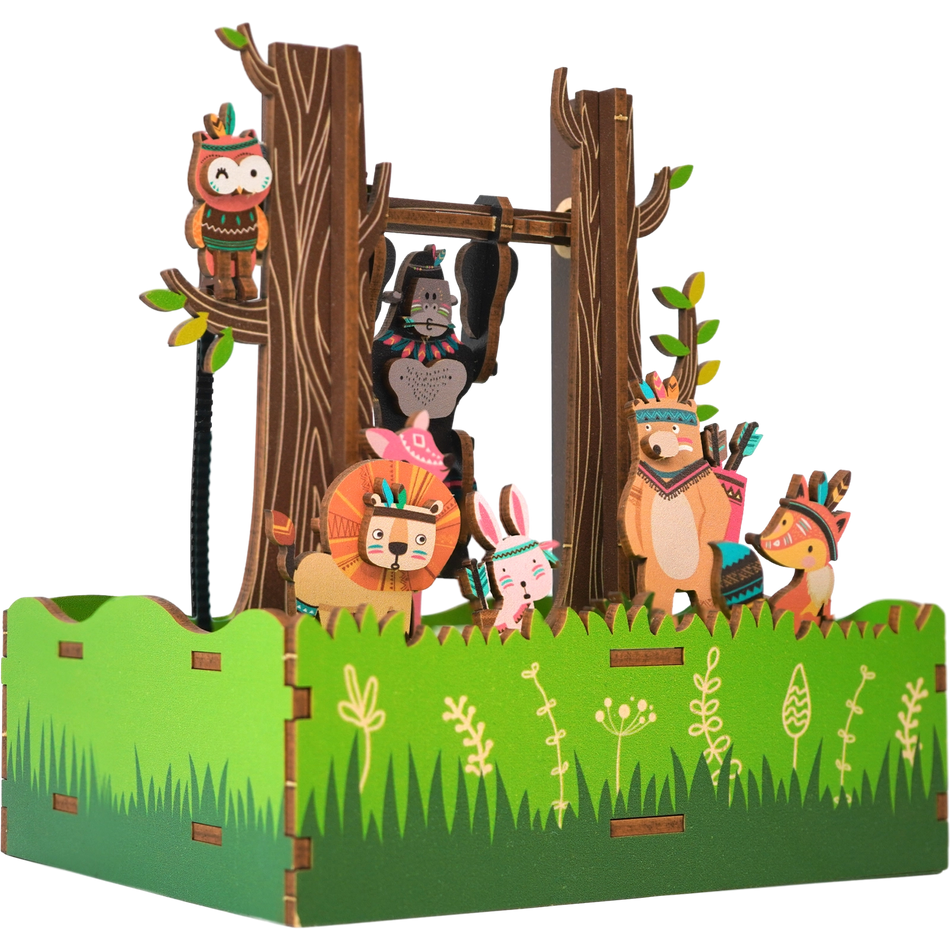 Tonecheer Muziekdoosje Jungle Games TQ050