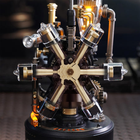 Rad met zuigers van de Robotime Da Vinci Helicopter