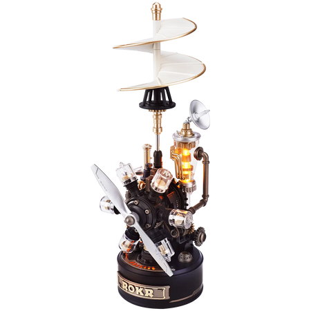 Productfoto van de Robotime Da Vinci Helicopter, modelbouwpakket geïnspireerd op de helikopter van Leonardo da Vinci