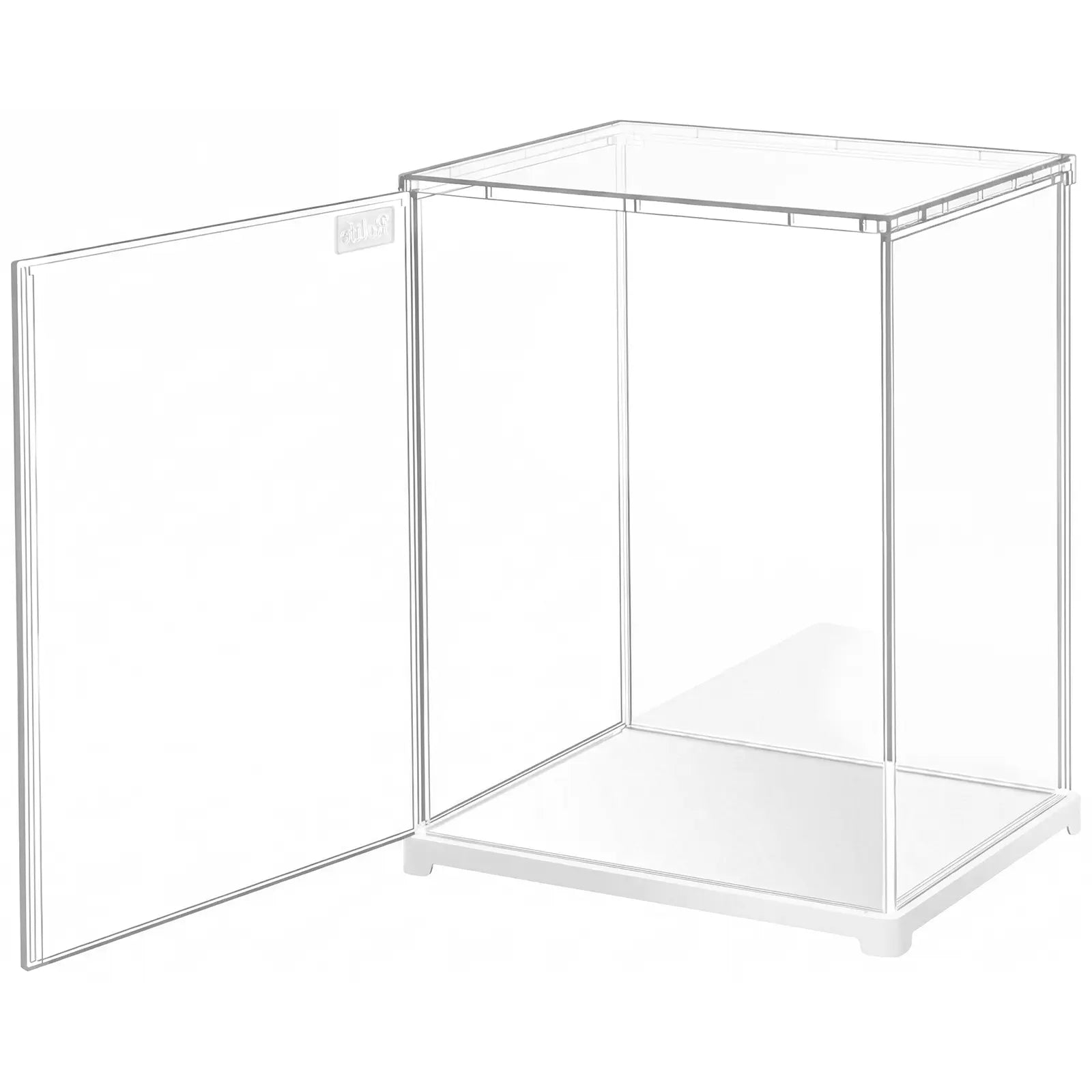 Productfoto van de Robotime Dust Cover Portrait M, kunststof bouwpakket voor een display case van 205mm lang, 177mm breed en 264mm hoog (binnenmaten)