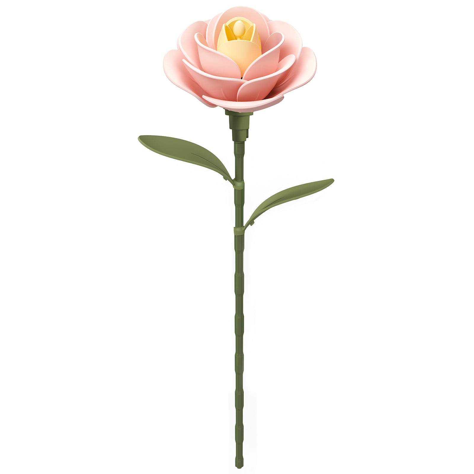 Productfoto van de Robotime Light Pink Camellia, kunststof bouwpakket van een lichtroze camellia