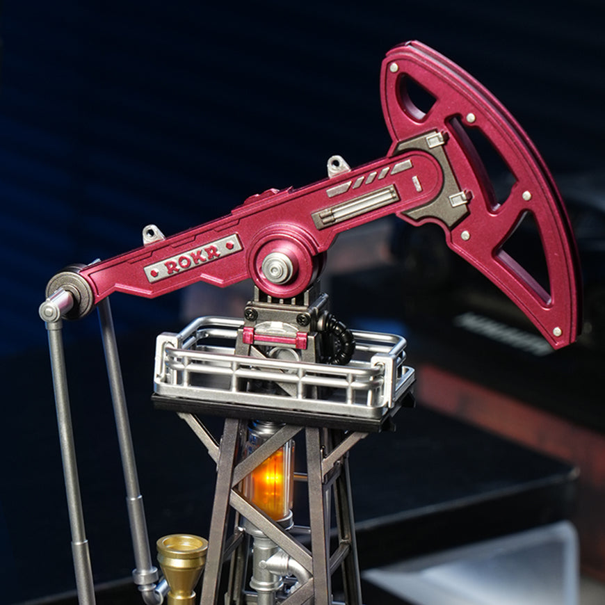 Details van de bovenkant van de Robotime Oil Extractor