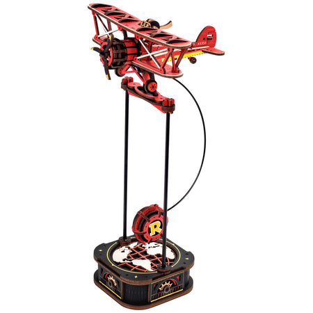 Productfoto van de Robotime Sky Captain, modelbouw van een schommelend vliegtuig