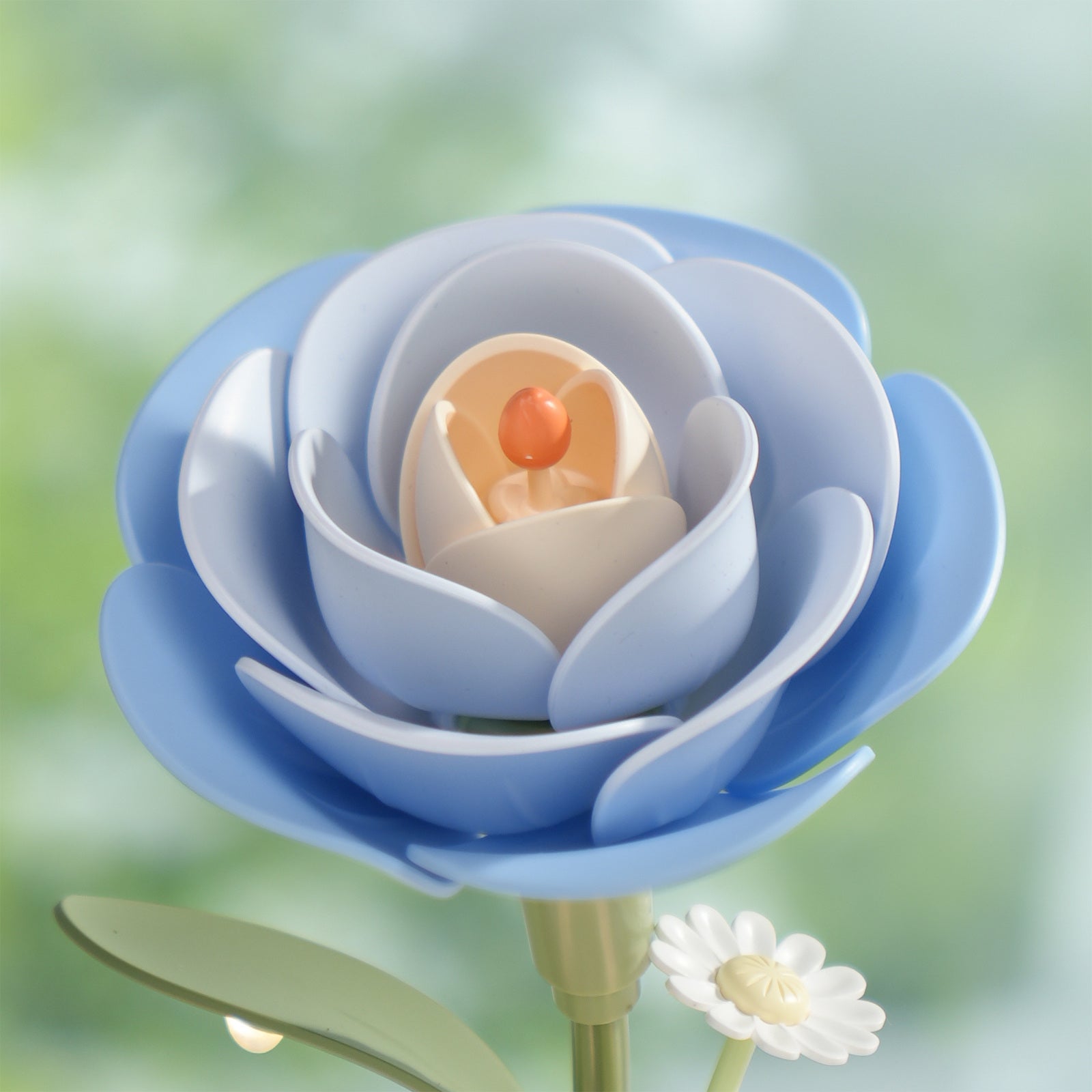 De zachtblauwe bloem van de  Robotime Starry Camellia Lamp