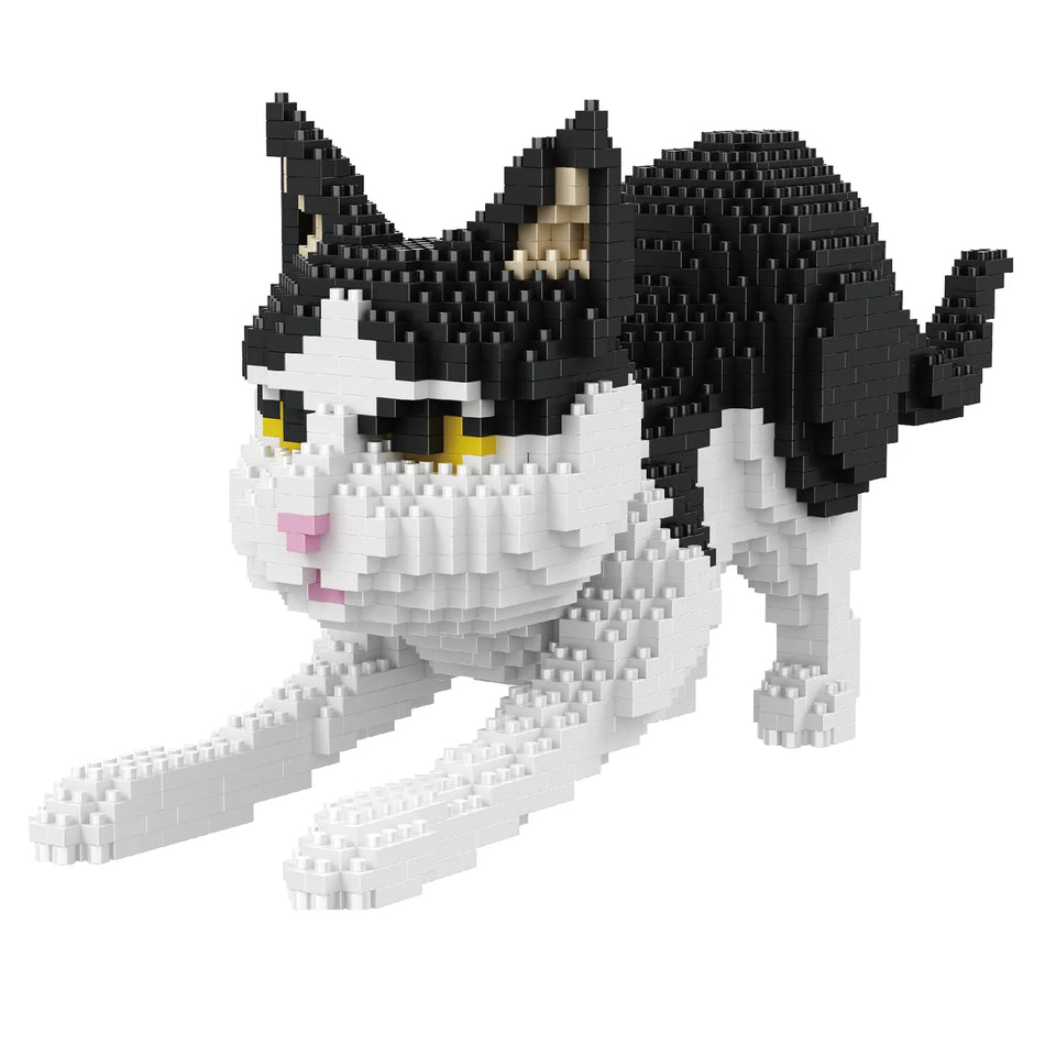 Productfoto van de Balody miniblocks zwart-witte kat