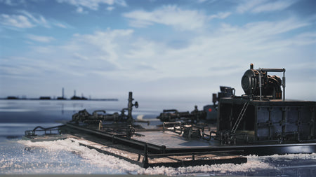 Sfeervolle videopresentatie van de Robotime Navi Lighthouse en Oil Extractor, twee sets uit de Industrial City serie